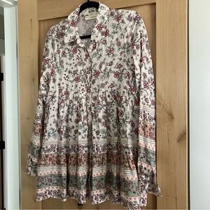 NWOT Button Down Tunic Mini Dress